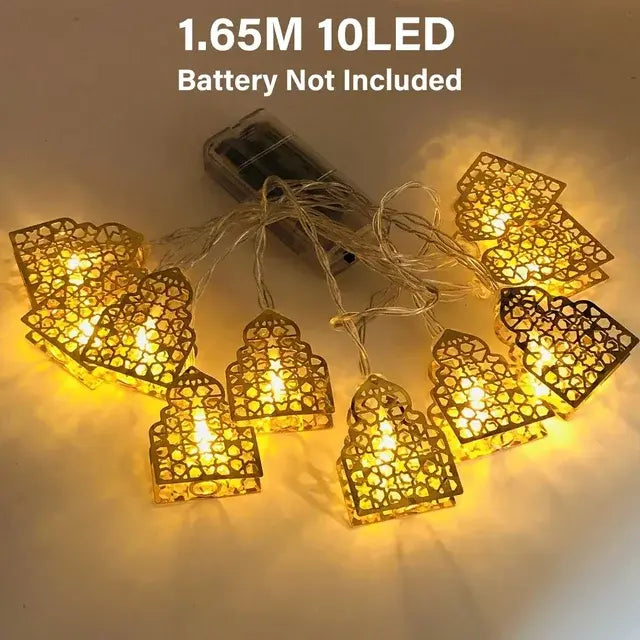 Eid Mubarak Moon Star Led String Light