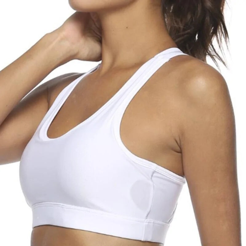 Women&#39;s Sports Bra with Phone Pocket: Wireless Fitness Top