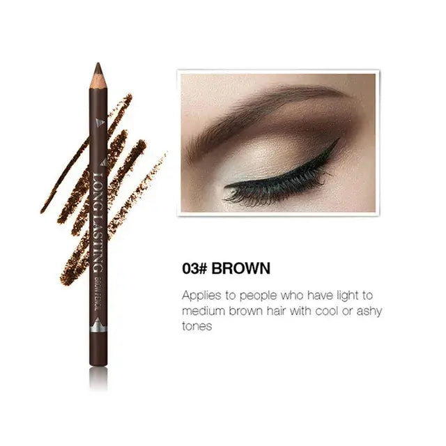 12 Pieces/Set Waterproof Eyebrow Pencil Precise Eyebrow Definer Black Blonde Brown Long Lasting Makeup 3 Color Cosmetic