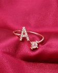 Initial Letter Rings for Women: Adjustable A-Z Fashion Jewelry Gift