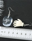 Handmade Angel Face Resin Dangle Earrings: Creative Jewelry Gift