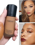 VERONNI Natural Waterproof Foundation High Quality Face Makeup Liquid Cosmetics Professional Makeup Concealer