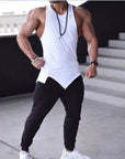 Men's Athletic Gym Fitness Tank Top - Solid Sleeveless Vest