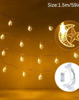 Eid Mubarak Moon Star Led String Light