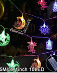 Eid Mubarak Moon Star Led String Light