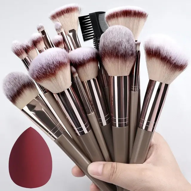 1/20pcs Professional Makeup Brushes Set Super Soft Detail Blush Highlighter Foundation Concealer Eyeshadow Beauty Tool