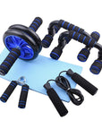 Home Fitness Set: Abdominal Wheel Roller, Push-Up Bar, and Jump Rope