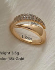 2024 Nwe Stainless Steel 18K Gold Plated Sun Rings for Women Inlaid Natural Stone Metal Texture Hollow Ring Fashion Jewelry