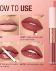 O.TWO.O Double Head Matte Lipstick 24hr Non-Stick Cup Lip Gloss Tint Plumper Long Lasting Waterproof Lipstick Makeup