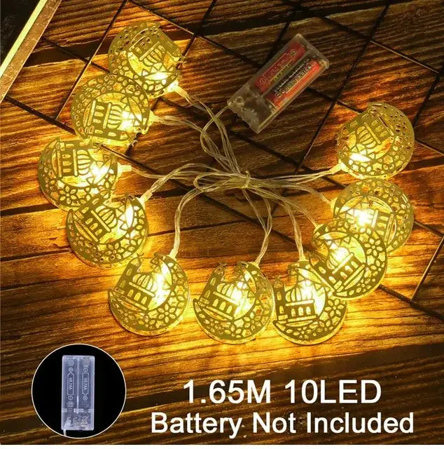 Eid Mubarak Moon Star Led String Light