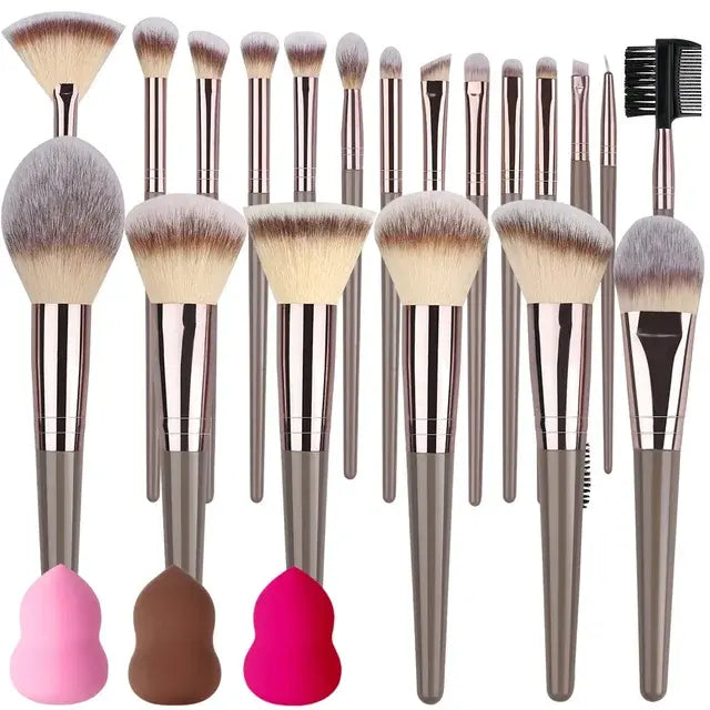 1/20pcs Professional Makeup Brushes Set Super Soft Detail Blush Highlighter Foundation Concealer Eyeshadow Beauty Tool