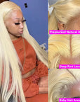 Hd 613 Lace Frontal Wig 13x6 Honey Blonde Bone Straight Human Hair Wigs For Women 30 Inch 13x4 Lace Frontal Wig