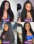 13x4 Lace Frontal Wig 30 Inch Indian Curly Human Hair Wigs With 4x4 Lace Closure For Women For Sale