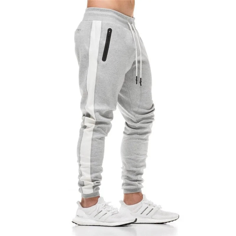 2024 Men&#39;s Cotton Jogger Sportswear Pants: Casual Fitness Workout Skinny Sweatpants