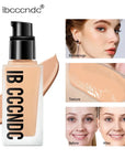 Makeup Liquid Bb Cream Full Coverage Foundation for Light Dark Skin Tone Invisible Pore Freckle Concealer