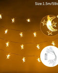 Eid Mubarak Moon Star Led String Light