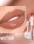 O.TWO.O Double Head Matte Lipstick 24hr Non-Stick Cup Lip Gloss Tint Plumper Long Lasting Waterproof Lipstick Makeup