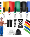 16PCS Resistance Band Set: Home Gym Fitness Training