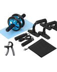 Home Fitness Set: Abdominal Wheel Roller, Push-Up Bar, and Jump Rope