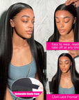 Straight 13x6 Lace Frontal Human Hair Wigs Glueless Brazilian Transparent 13x6 Lace Frontal Wig Pre Plucked 360 Lace Frontal Wig