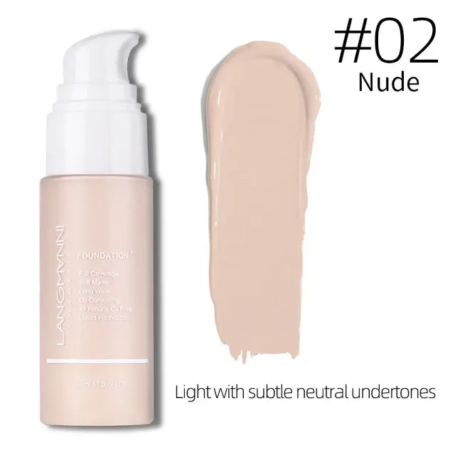 30ml Oil Control Matte Liquid Foundation Press