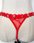 Custom Thongs With Alphabet Jewelry Personalized Crystal Letter Underwear