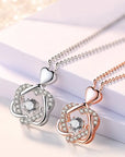 Fashion Rose Flower Jewelry Packaging Zirconia Necklace