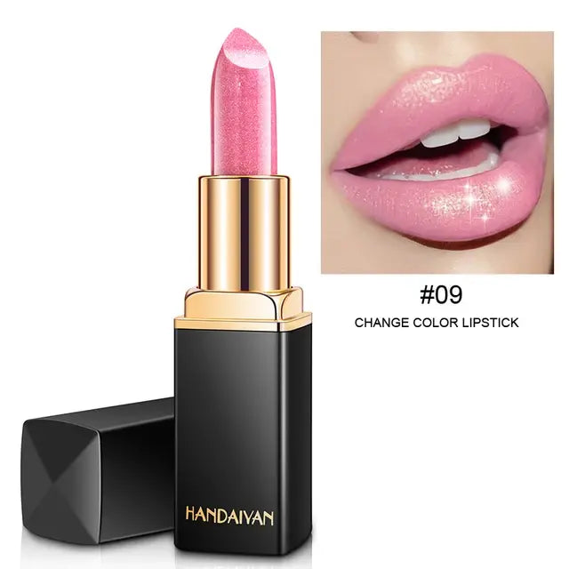 Shiny Gold Black Tube Lipstick Pearl Moisturizing Lipstick 9 Colors Available