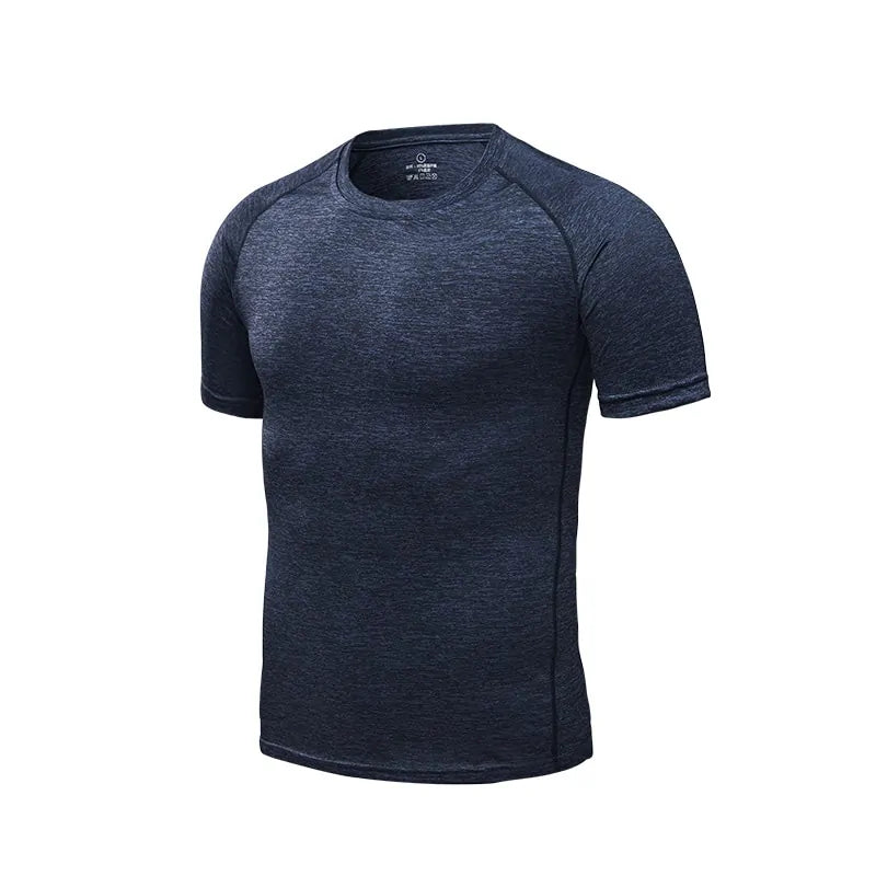 Men&#39;s Quick Dry Compression Running T-Shirts: Fitness &amp; Soccer Sportswear