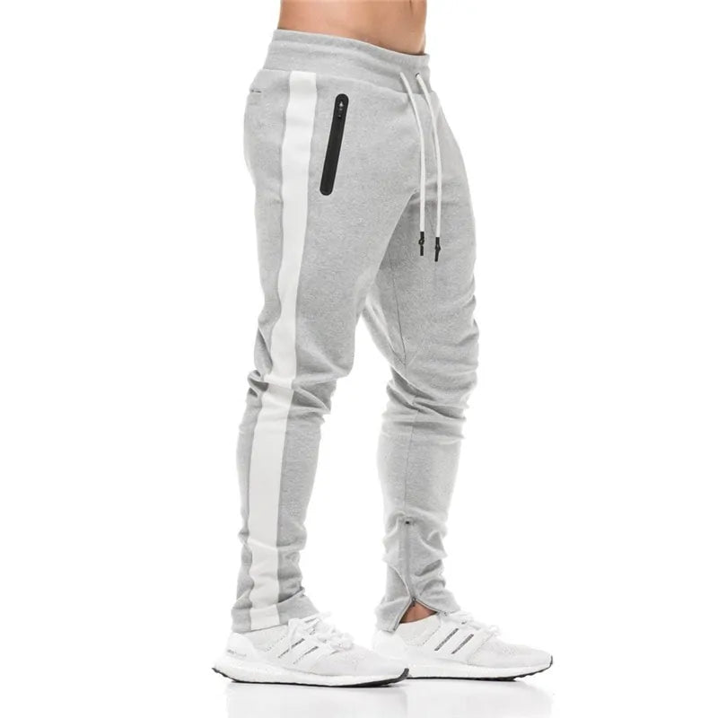 2024 Men&#39;s Cotton Jogger Sportswear Pants: Casual Fitness Workout Skinny Sweatpants