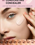 High Coverage Nude Matte Liquid Concealer Moisturizing Oil Control Long Lasting No Smudges