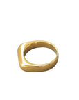 2024 Hot Sell Square Plain Ring: 18K Gold Plated Titanium Stainless Steel Jewelry