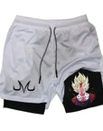 Anime Running Shorts Men Fitness Gym Training 2 in 1 Sports Shorts