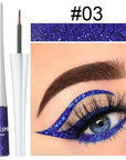 Colorful Liquid Glitter Eyeliner Pearly Sequins Shiny Eyeliner Waterproof Diamond Eyeliner Women Makeup Cosmetics Purple