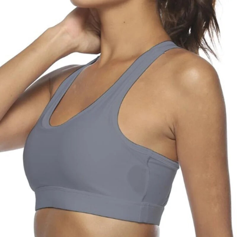 Women&#39;s Sports Bra with Phone Pocket: Wireless Fitness Top