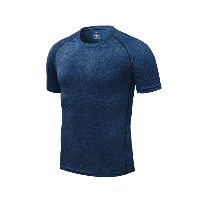 Men&#39;s Quick Dry Compression Running T-Shirts: Fitness &amp; Soccer Sportswear