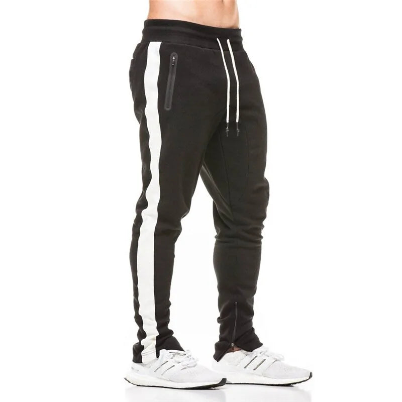 2024 Men&#39;s Cotton Jogger Sportswear Pants: Casual Fitness Workout Skinny Sweatpants