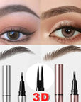 2 Point Wild Eyebrow Pencil Long Lasting Easy to Hold Eyebrow Tattoo Waterproof Fine Liquid Silkworm Korean Makeup