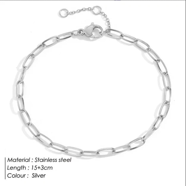 Women&#39;s Stainless Steel Curb Cuban Link Bracelet by Davieslee Jewelry