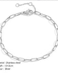 Women's Stainless Steel Curb Cuban Link Bracelet by Davieslee Jewelry