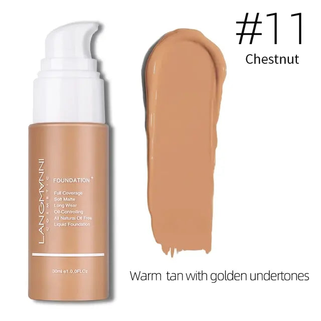 30ml Oil Control Matte Liquid Foundation Press