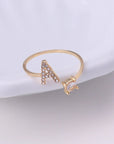 Initial Letter Rings for Women: Adjustable A-Z Fashion Jewelry Gift