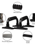 Home Fitness Set: Abdominal Wheel Roller, Push-Up Bar, and Jump Rope