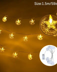 Eid Mubarak Moon Star Led String Light