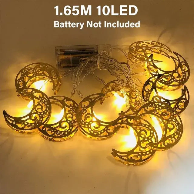 Eid Mubarak Moon Star Led String Light