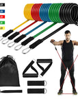 16PCS Resistance Band Set: Home Gym Fitness Training