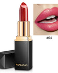 Shiny Gold Black Tube Lipstick Pearl Moisturizing Lipstick 9 Colors Available